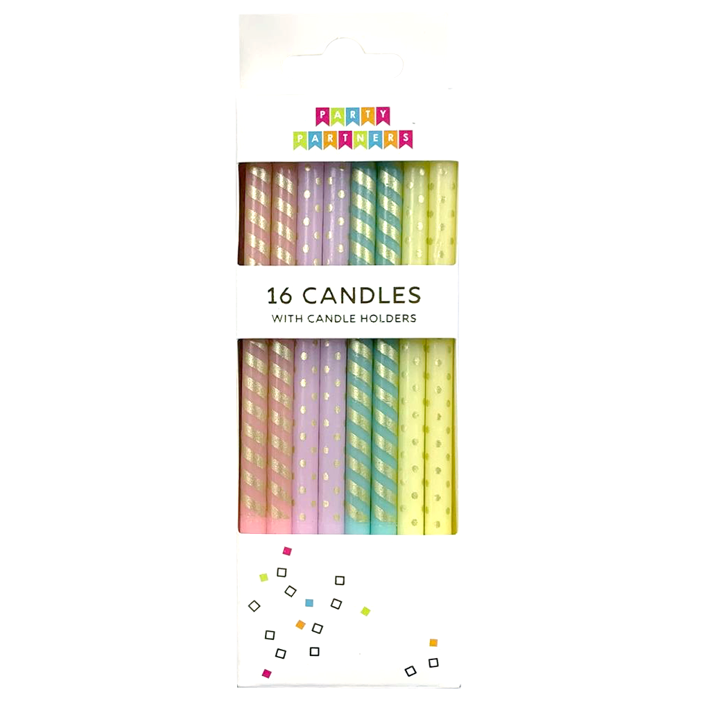 Candle Set - Pastel Gold Pattern